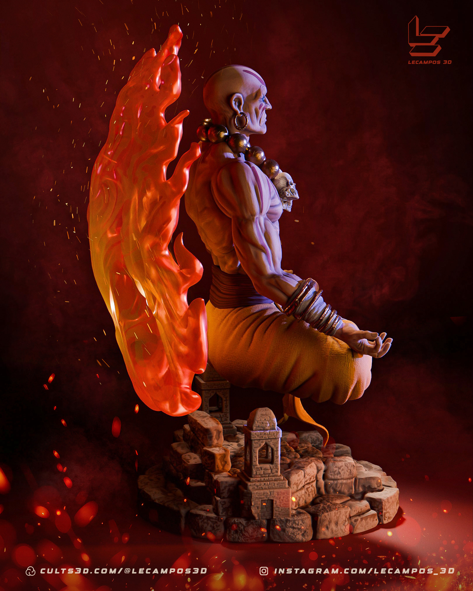 Dhalsim - Street Fighter 3D print model_4