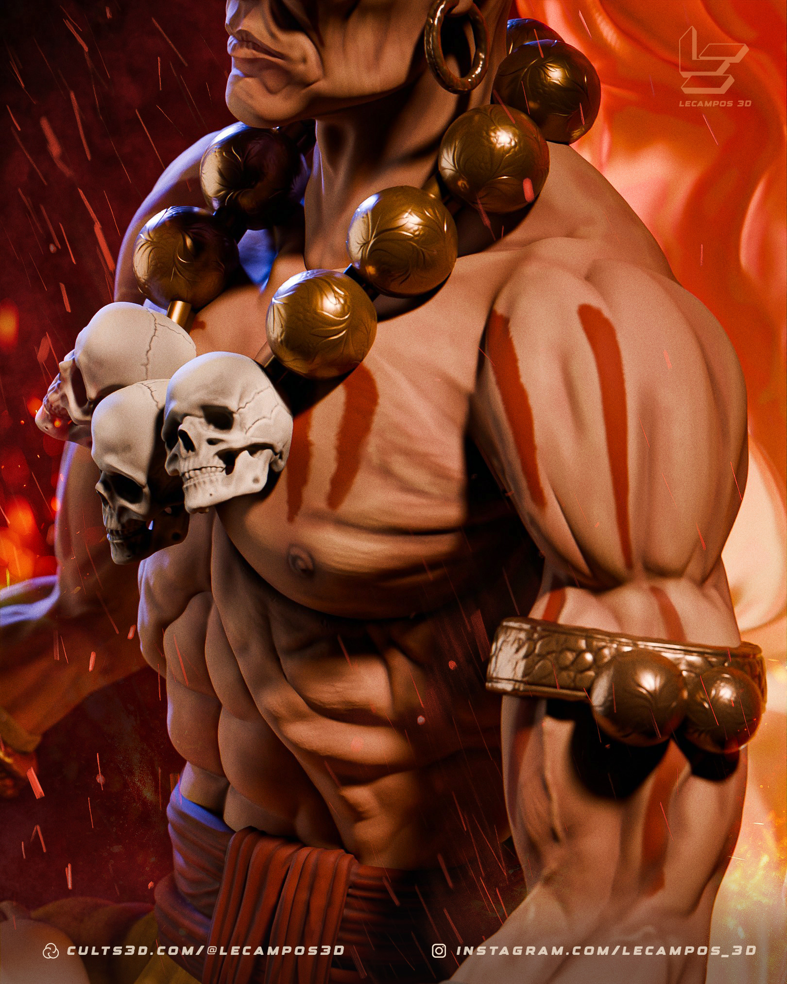 Dhalsim - Street Fighter 3D print model_6