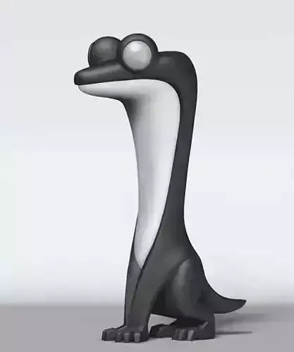 Smile Lizard Creature Figure Fan Art Toy 3D print model