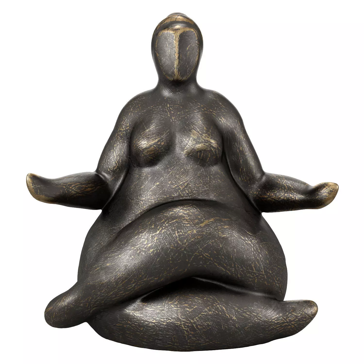 Freya Meditating Female Form Sculpture 3D model_0