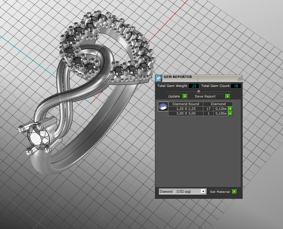 3D printable model ring heart and infinity- STL for 3d printing 3D print model_10