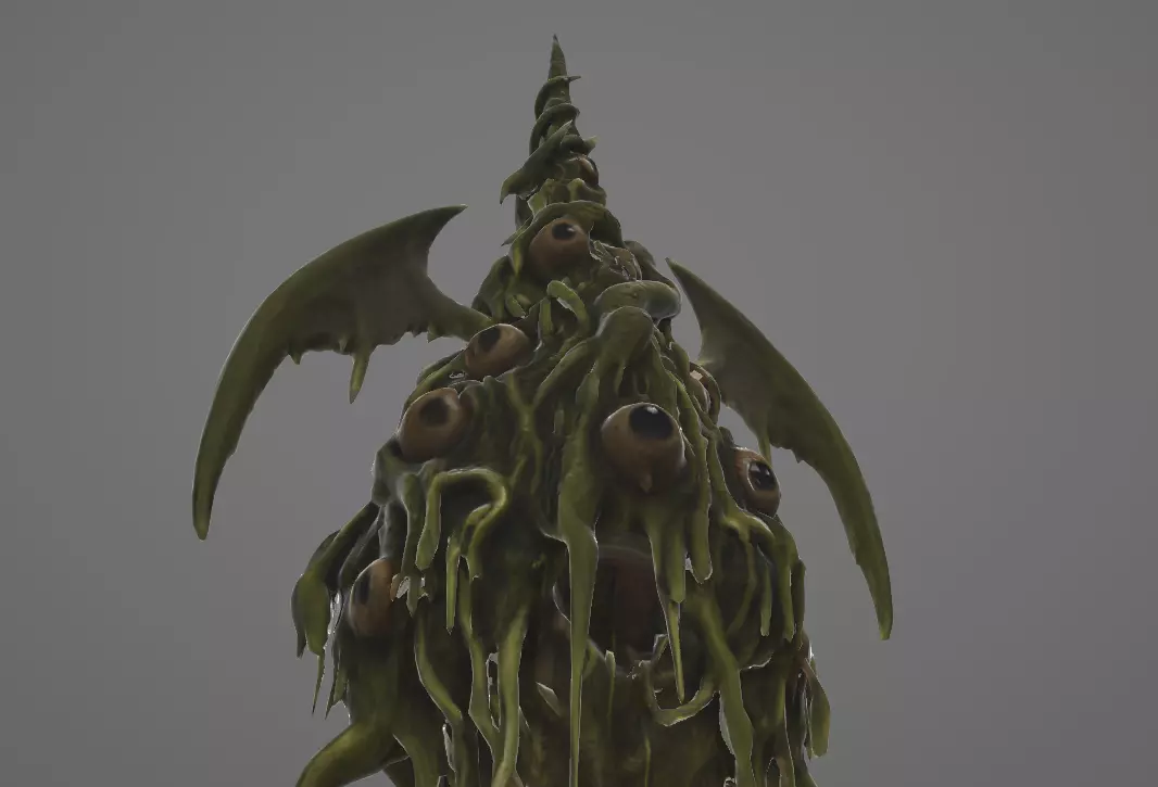 Game-Ready Eldritch Horror Monster Statue 2 Low-poly 3D model Low-poly 3D model_0