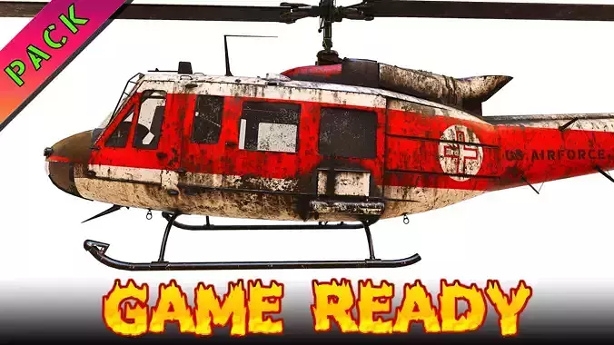 Bell UH-1 Helicopter GAME READY
