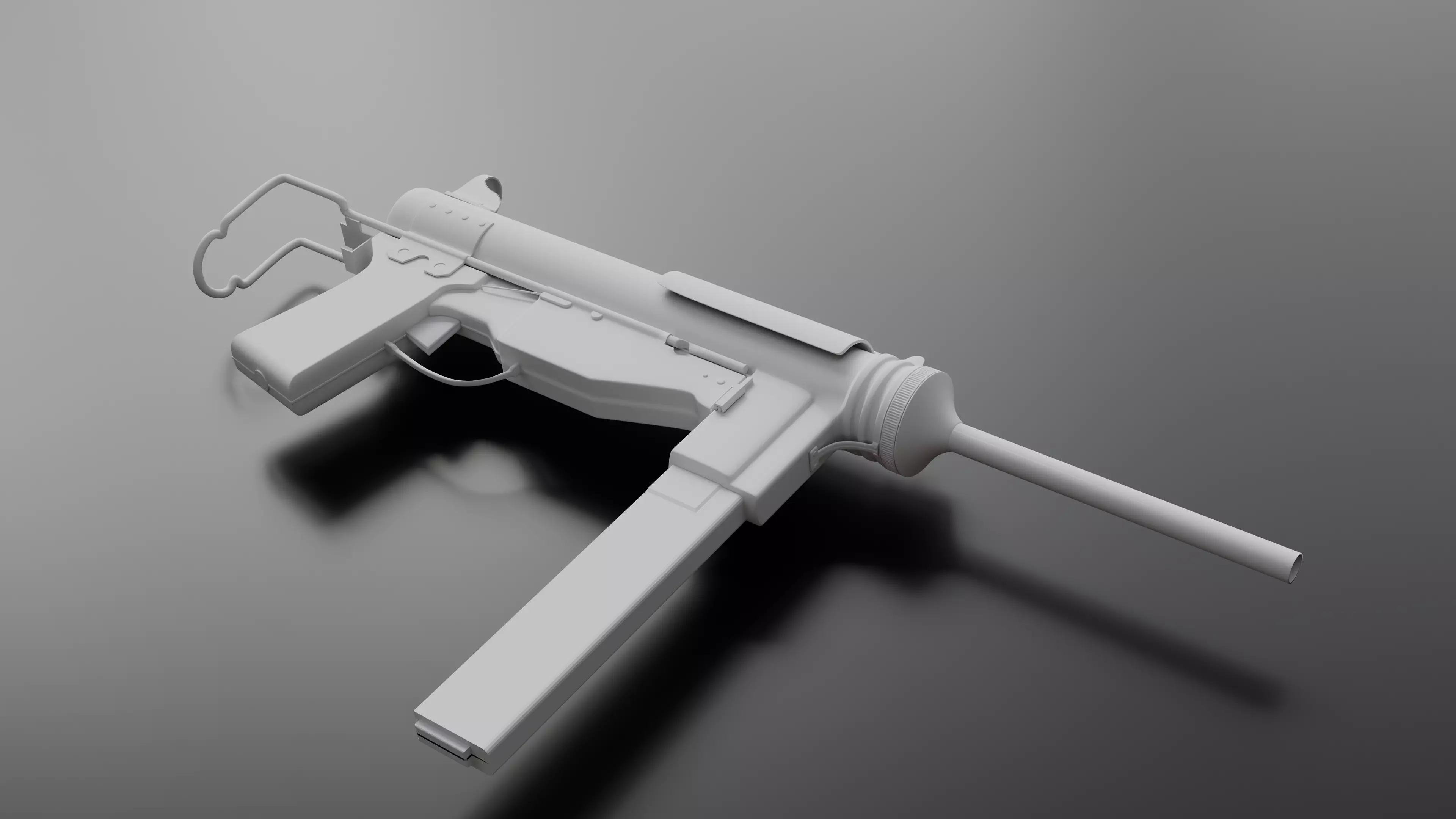 Grease Gun M3 Sub D Model 3D model