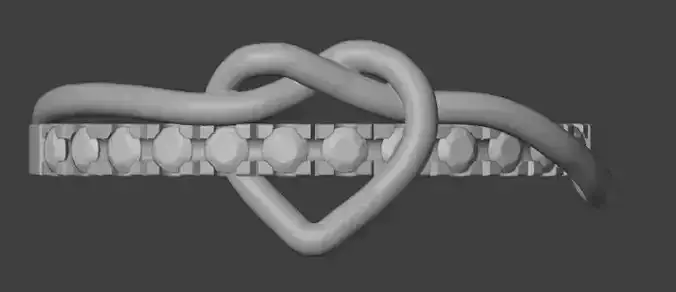 Anillo con microengaste de corazon hecho para oro 