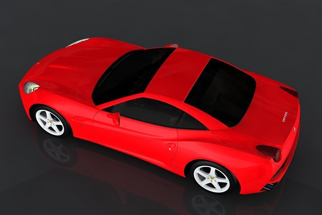 Ferrari California Low-poly 3D model_6