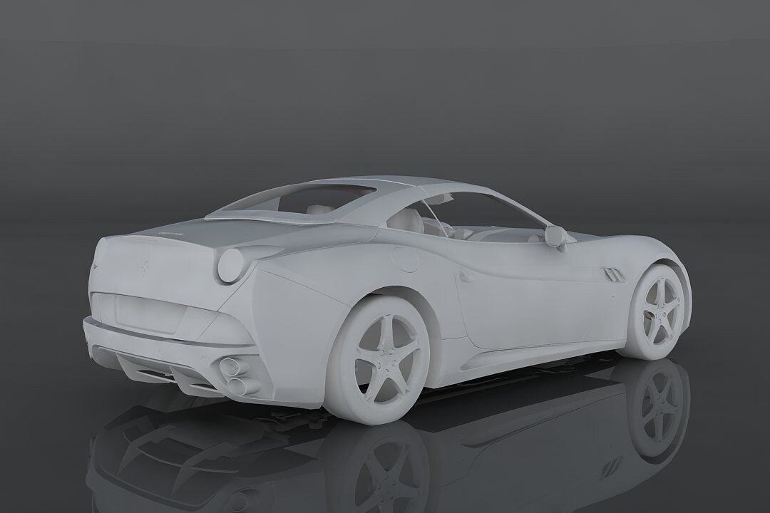 Ferrari California Low-poly 3D model_11