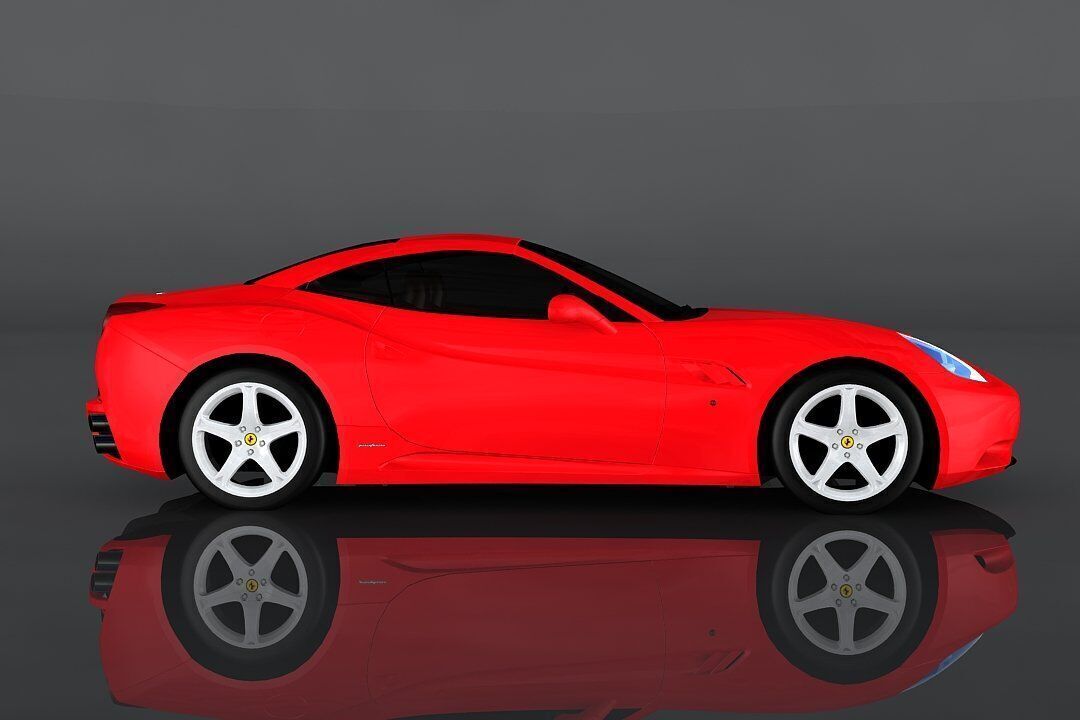 Ferrari California Low-poly 3D model_3