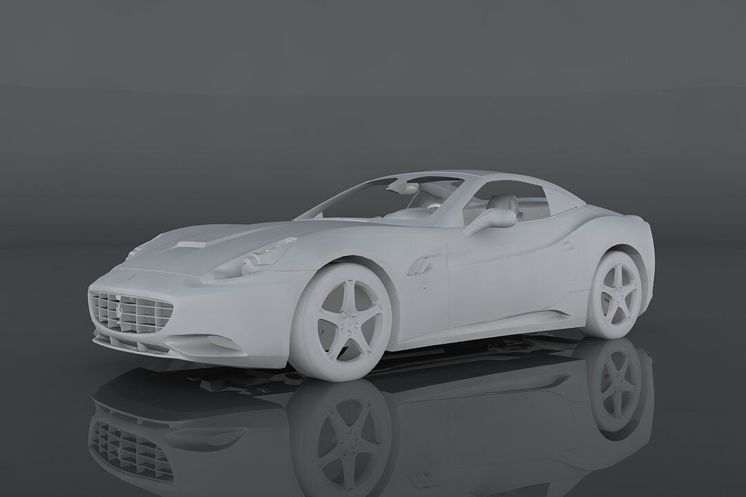 Ferrari California Low-poly 3D model_9
