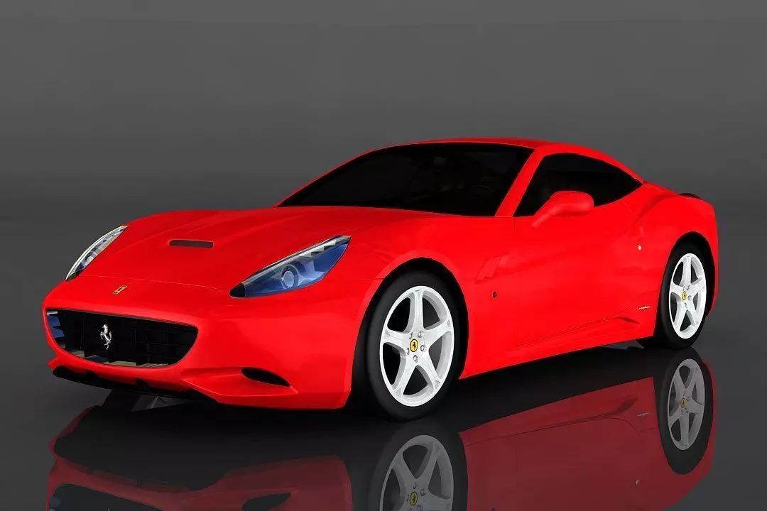Ferrari California Low-poly 3D model_0