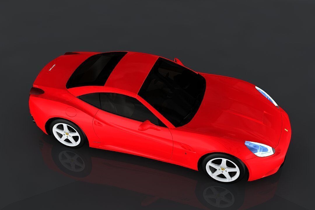 Ferrari California Low-poly 3D model_2