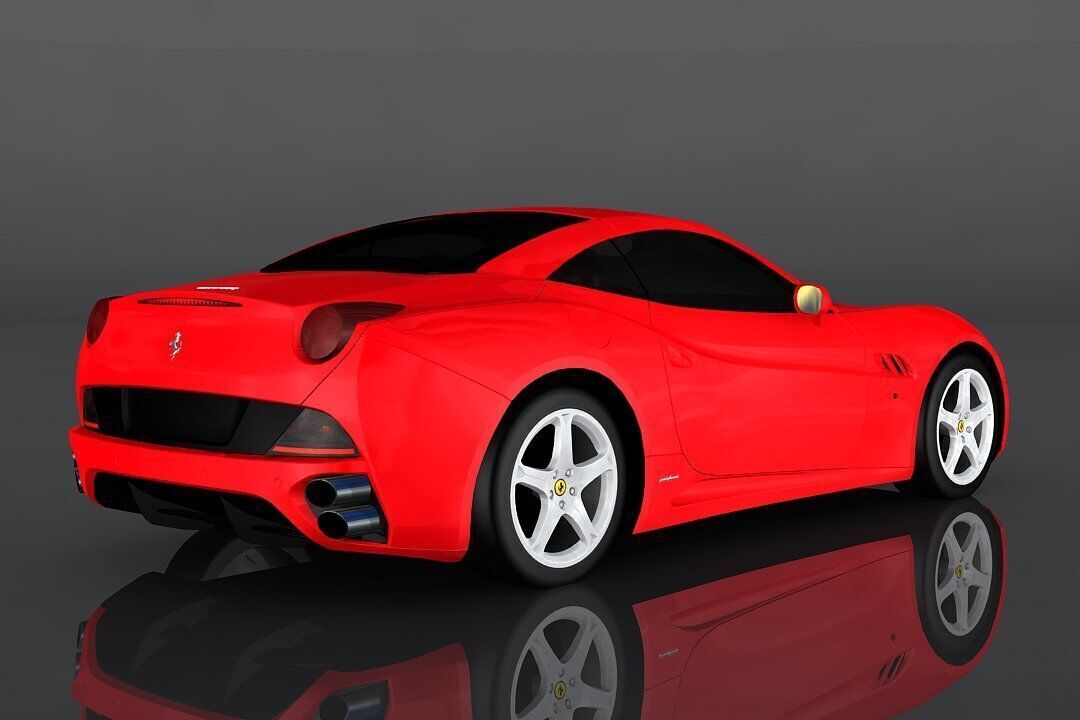 Ferrari California Low-poly 3D model_4