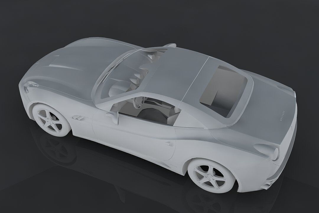 Ferrari California Low-poly 3D model_10