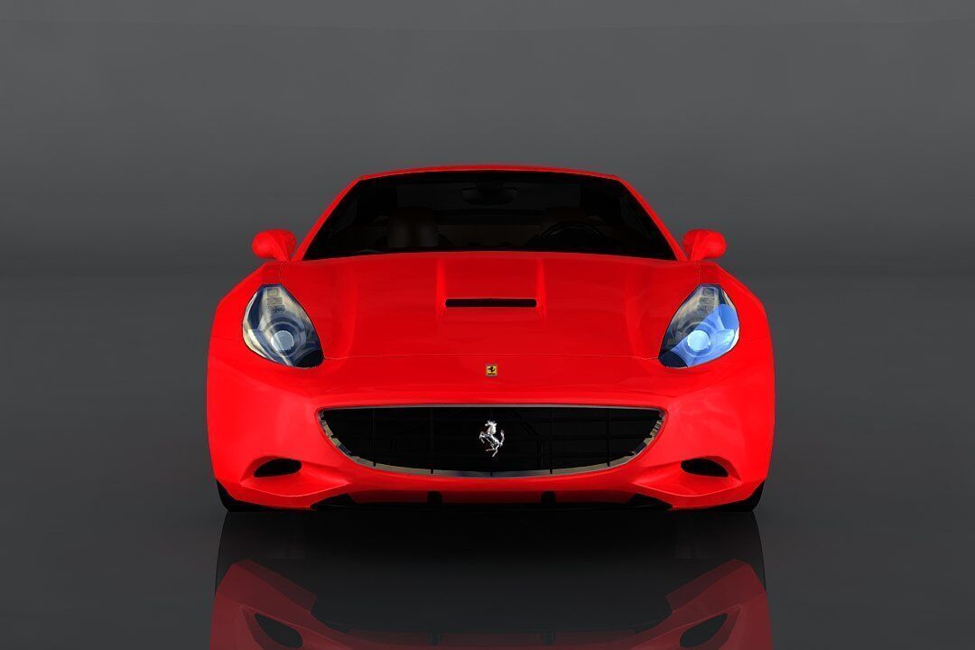 Ferrari California Low-poly 3D model_1