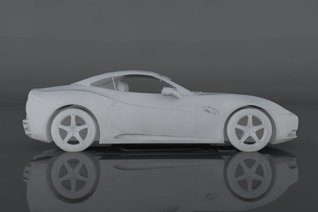 Ferrari California Low-poly 3D model_7