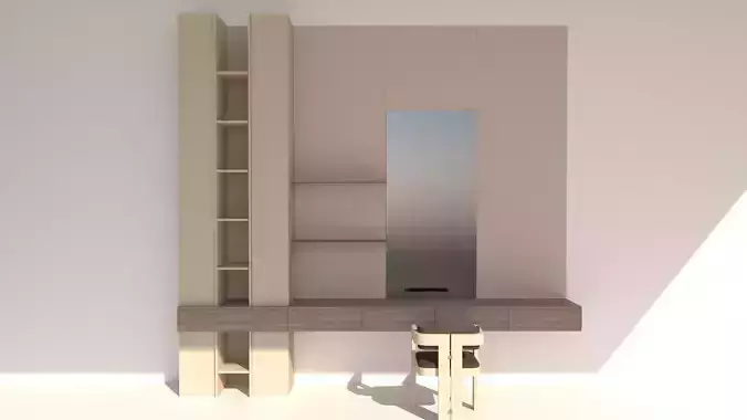 Serena Line Elegance D-Table with office - Sleek   3D model