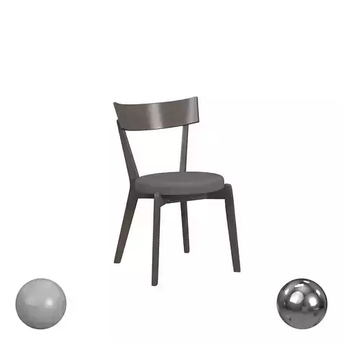 Aspen Black Rubberwood Dining Chair with Upholstered Seat