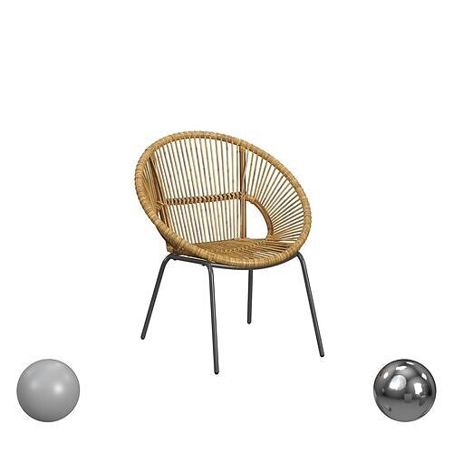 East at Main Louanne Rattan Occasional Chair 3D model