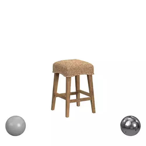 East at Main Wyatt Water Hyacinth Natural Counter Stool 3D model