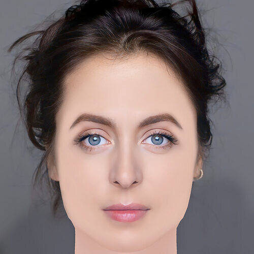 Anastasiya Meskova Head - No Hair - Low poly head for game Low-poly 3D model