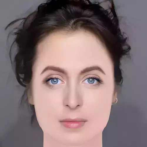 Anastasiya Meskova Head - No Hair - Low poly head for game