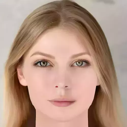 Anastasiya Stezhko Head - No Hair - Low poly head for game