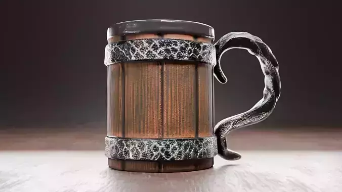 Medieval Tankard  Game Ready 3D Model Low-poly 3D model