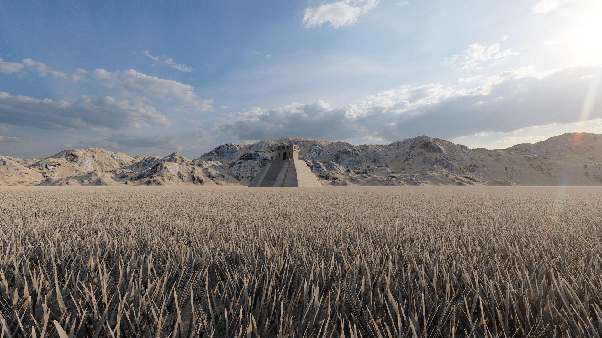Zigurat ancient pyramid-Ziggurat Temple 3D model_9