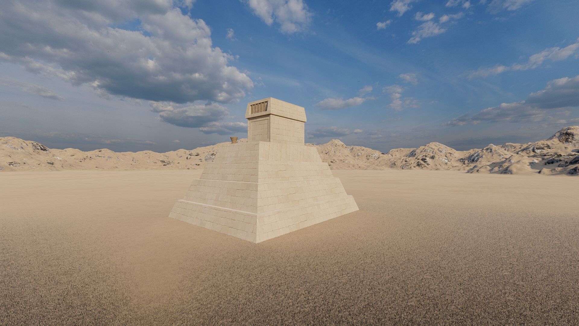 Zigurat ancient pyramid-Ziggurat Temple 3D model_7