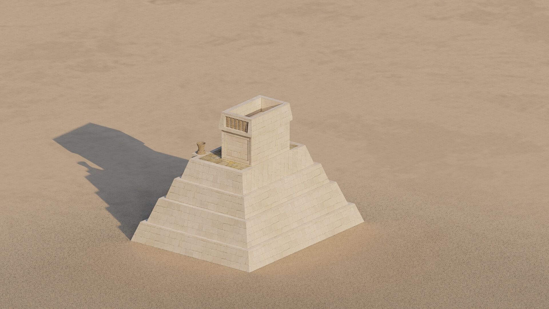 Zigurat ancient pyramid-Ziggurat Temple 3D model_11