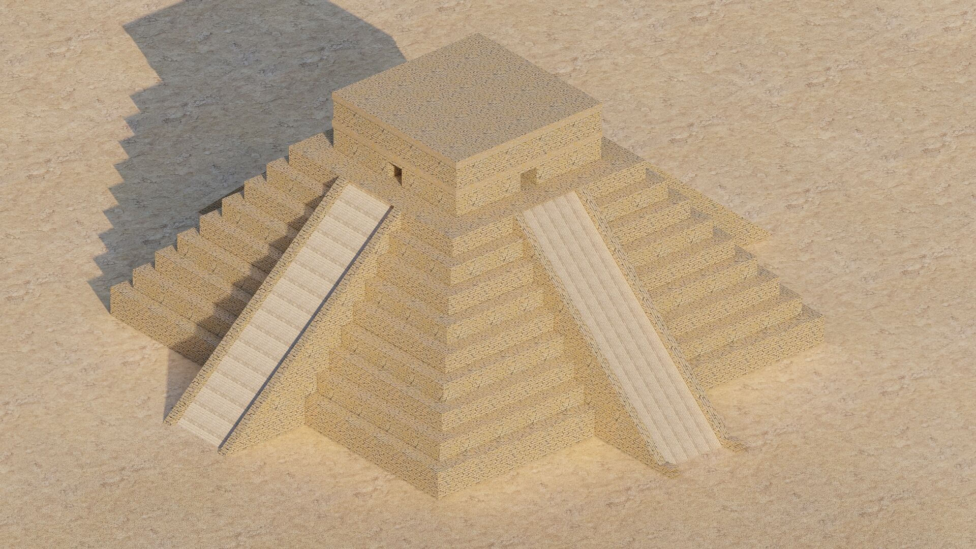Zigurat ancient pyramid-Ziggurat Temple 3D model_19