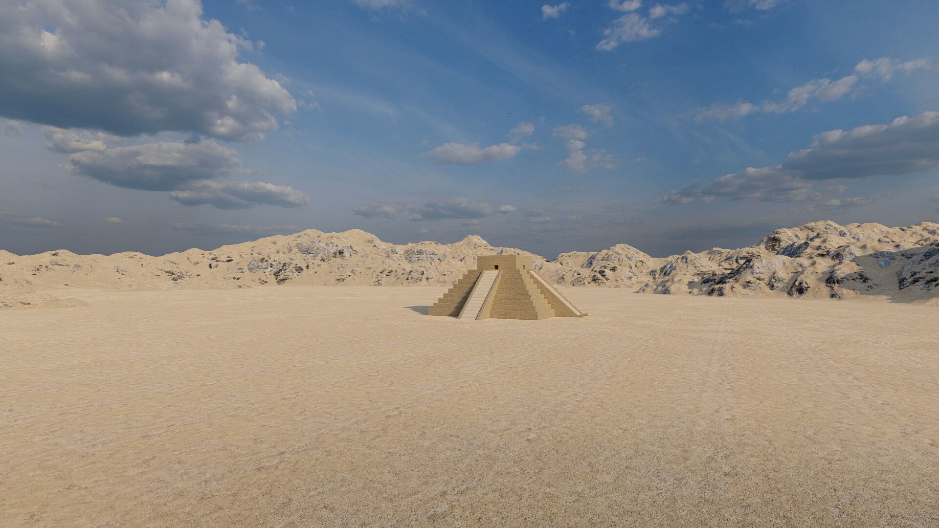 Zigurat ancient pyramid-Ziggurat Temple 3D model_12