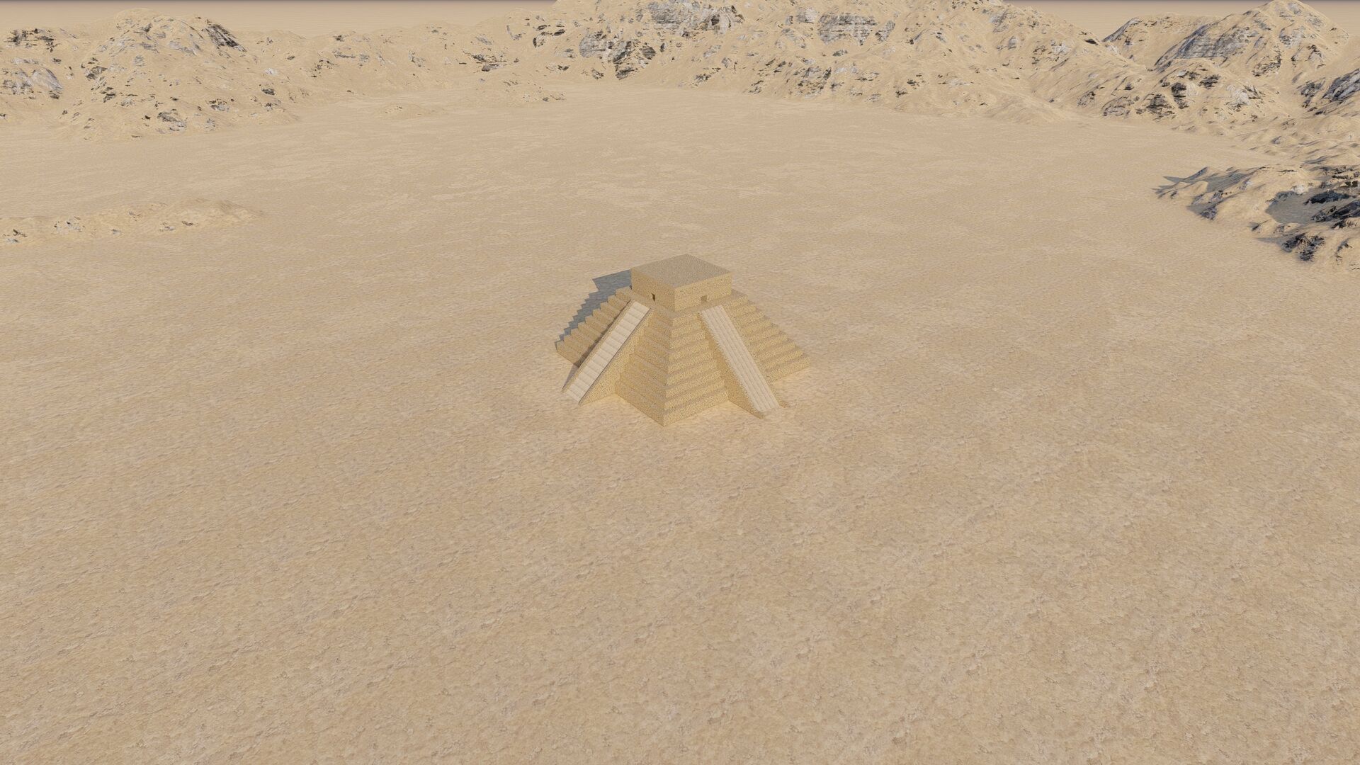 Zigurat ancient pyramid-Ziggurat Temple 3D model_15