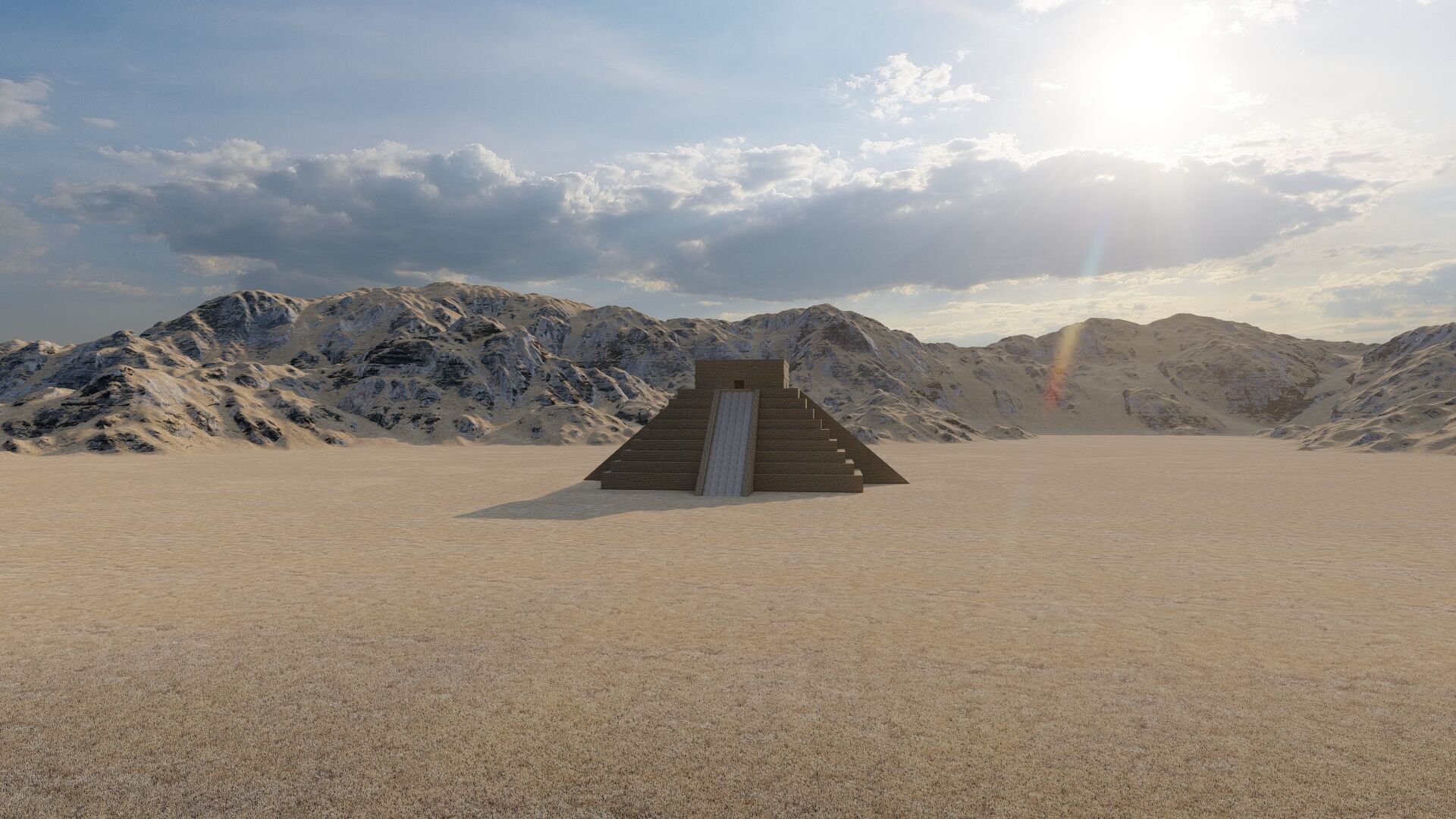 Zigurat ancient pyramid-Ziggurat Temple 3D model_13