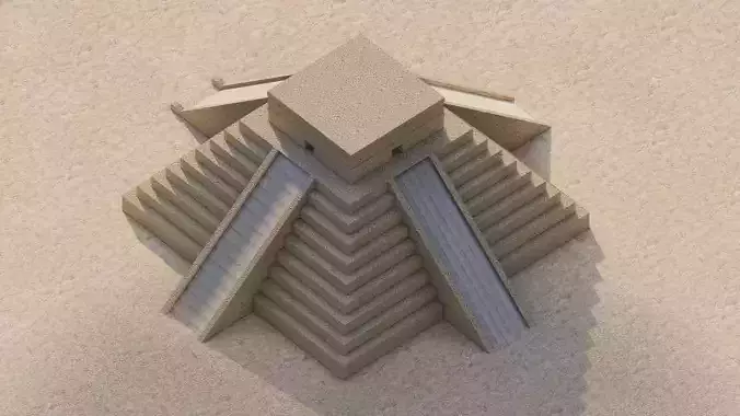 Zigurat ancient pyramid-Ziggurat Temple 3D model