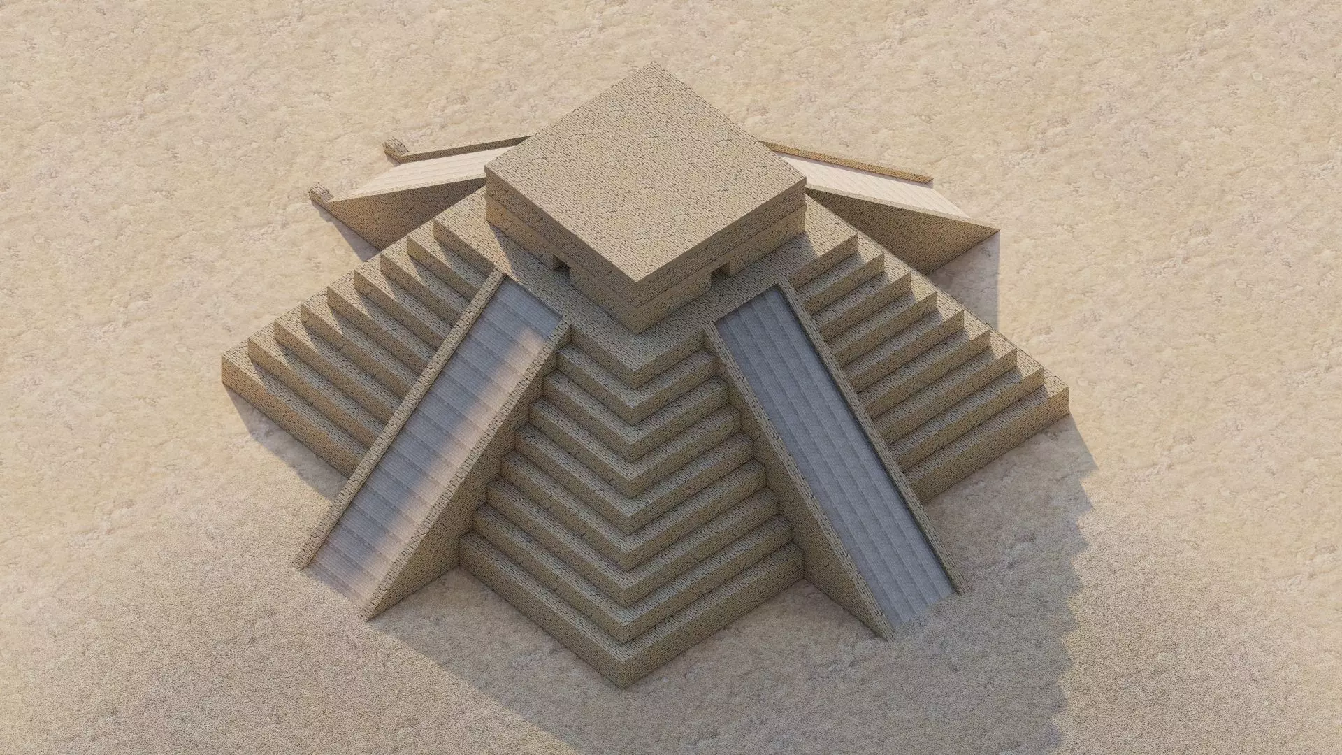 Zigurat ancient pyramid-Ziggurat Temple 3D model_0