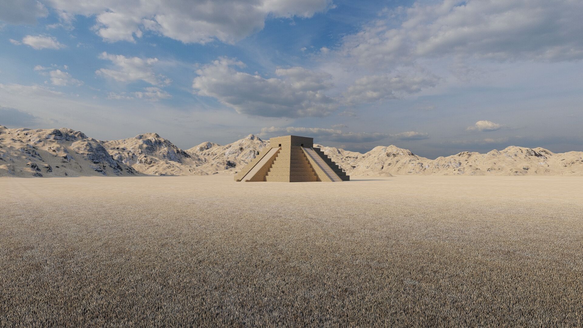 Zigurat ancient pyramid-Ziggurat Temple 3D model_14