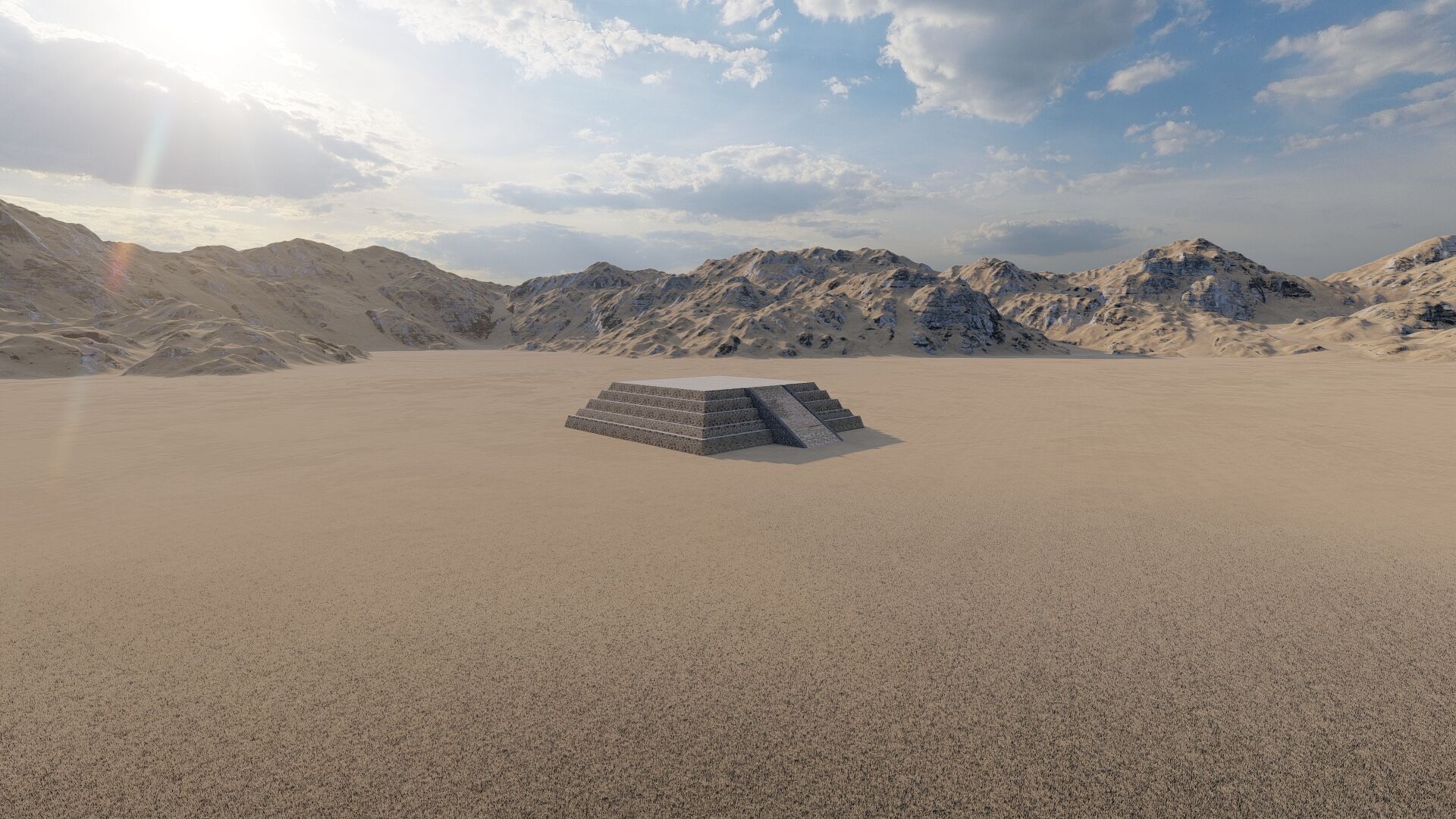 Zigurat ancient pyramid-Ziggurat Temple 3D model_16