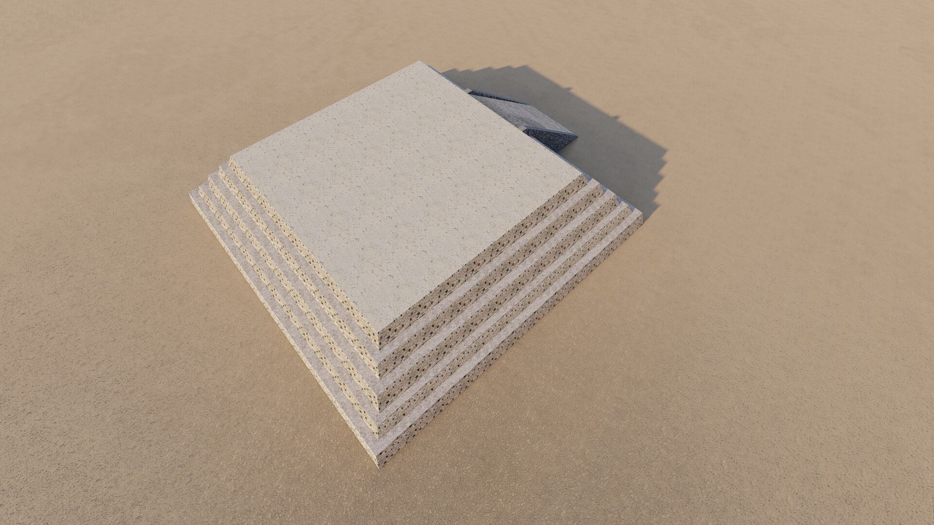 Zigurat ancient pyramid-Ziggurat Temple 3D model_8