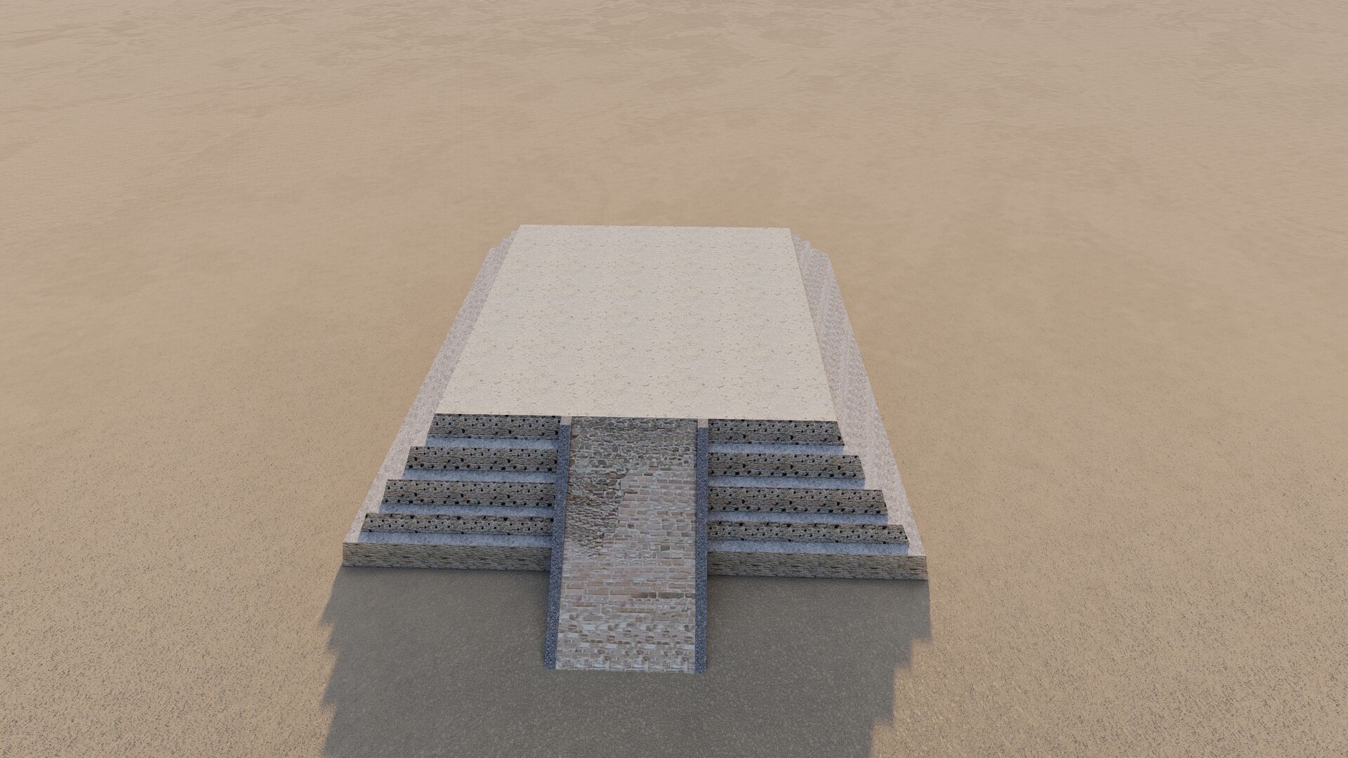 Zigurat ancient pyramid-Ziggurat Temple 3D model_10