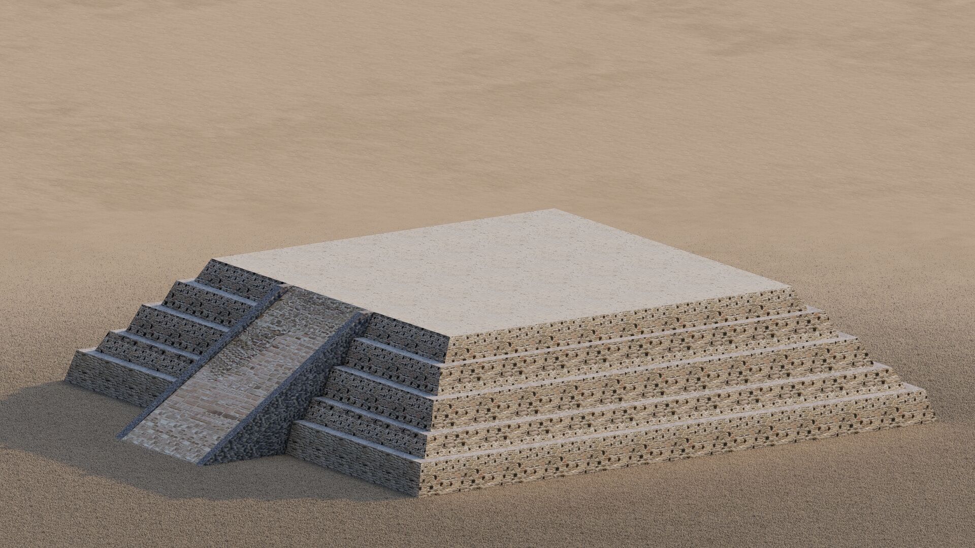 Zigurat ancient pyramid-Ziggurat Temple 3D model_19