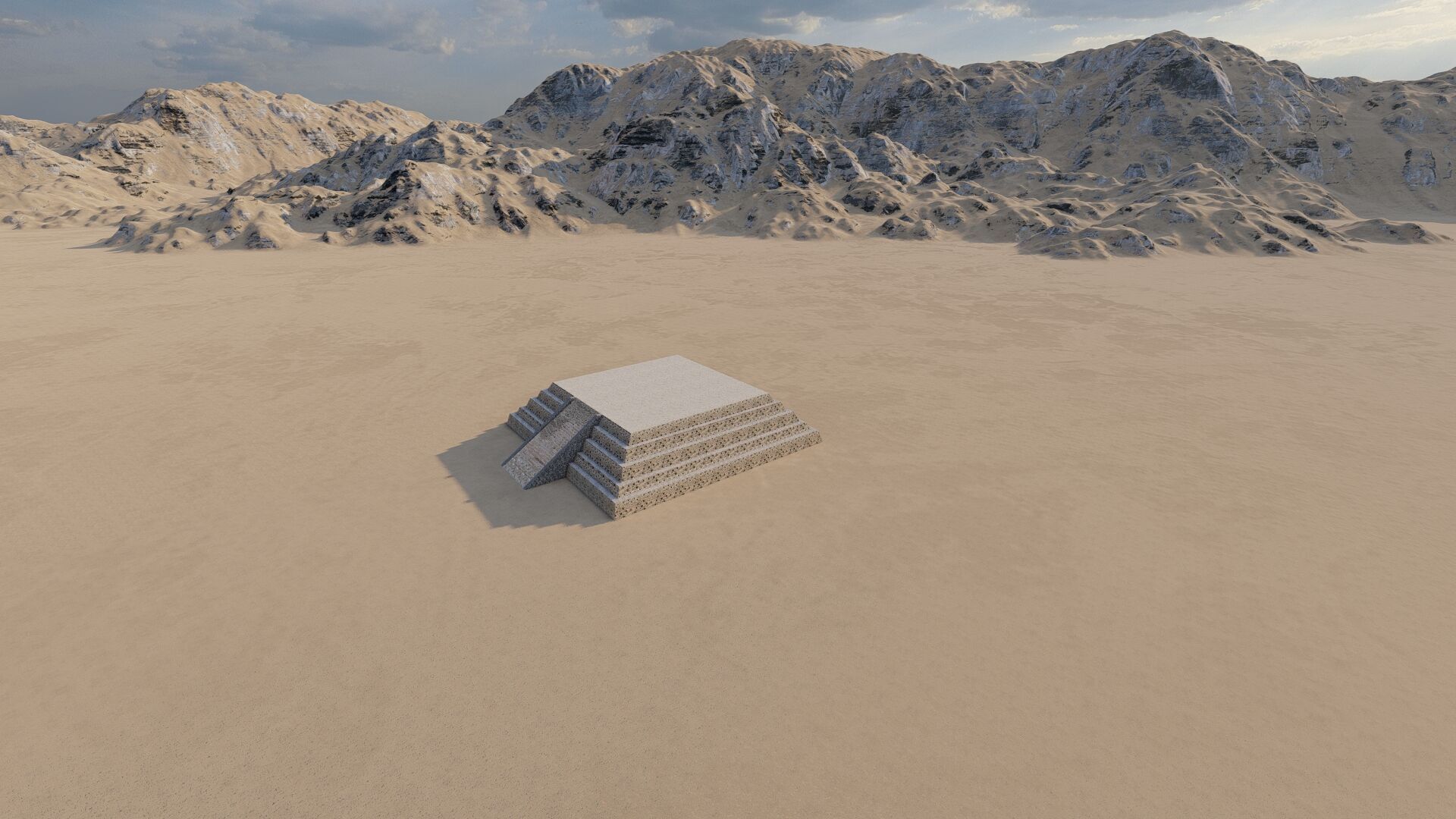 Zigurat ancient pyramid-Ziggurat Temple 3D model_15