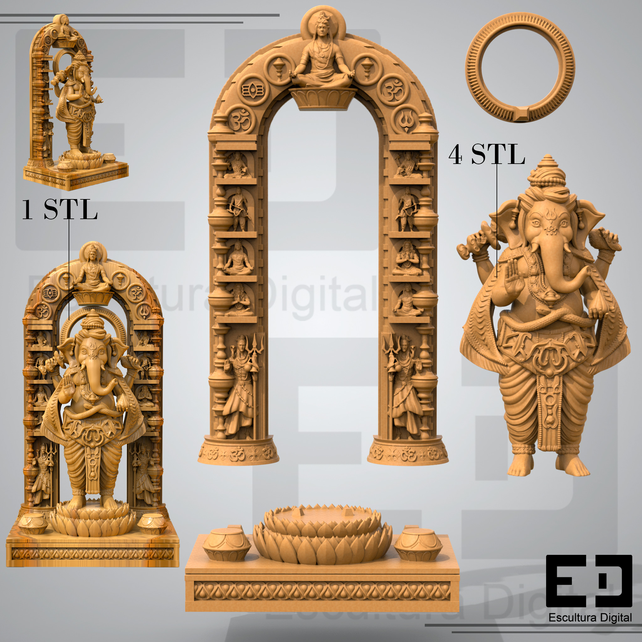 Lord Ganesha - Divine Portal 3D print model_1