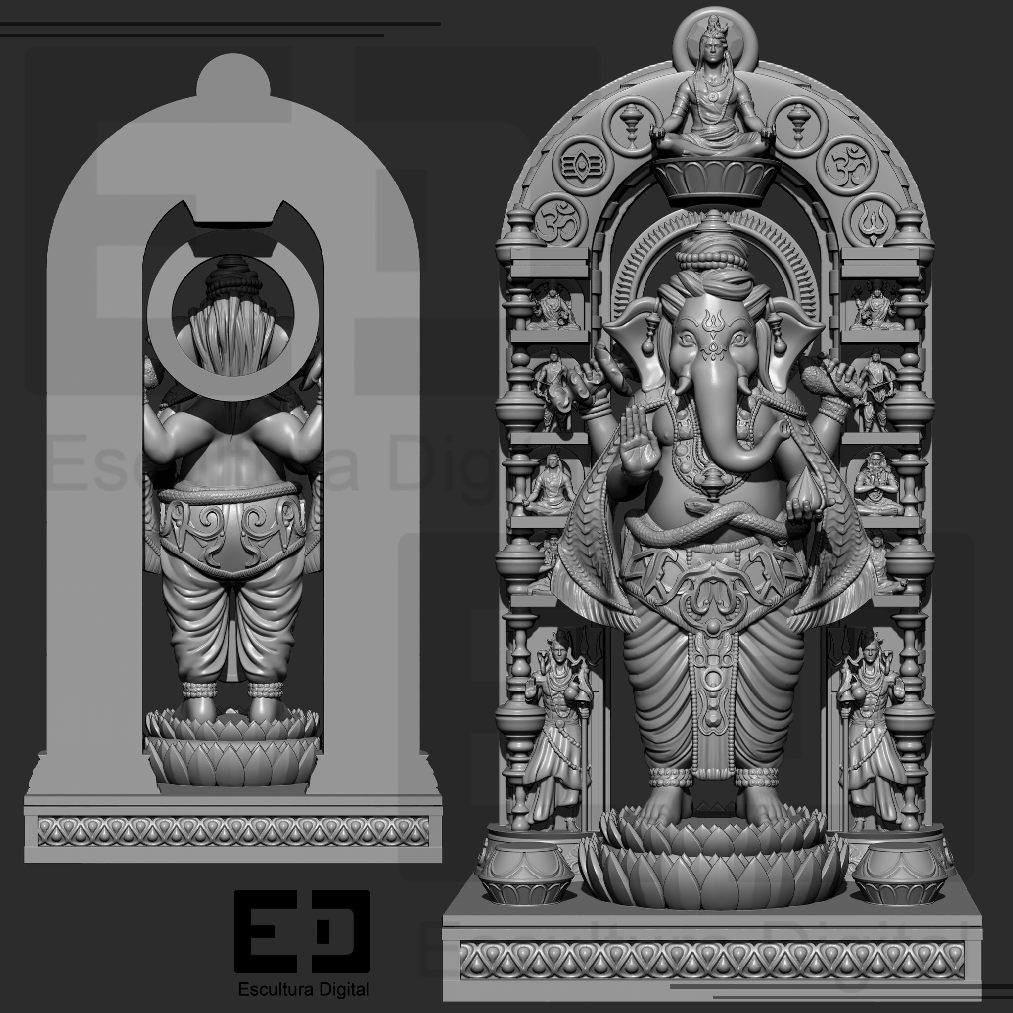 Lord Ganesha - Divine Portal 3D print model_6