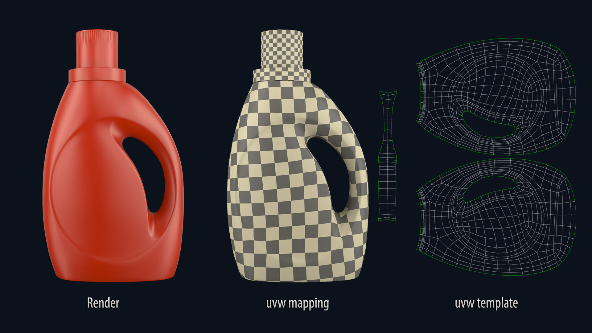 Tide Bottle 2 Low-poly 3D model_3
