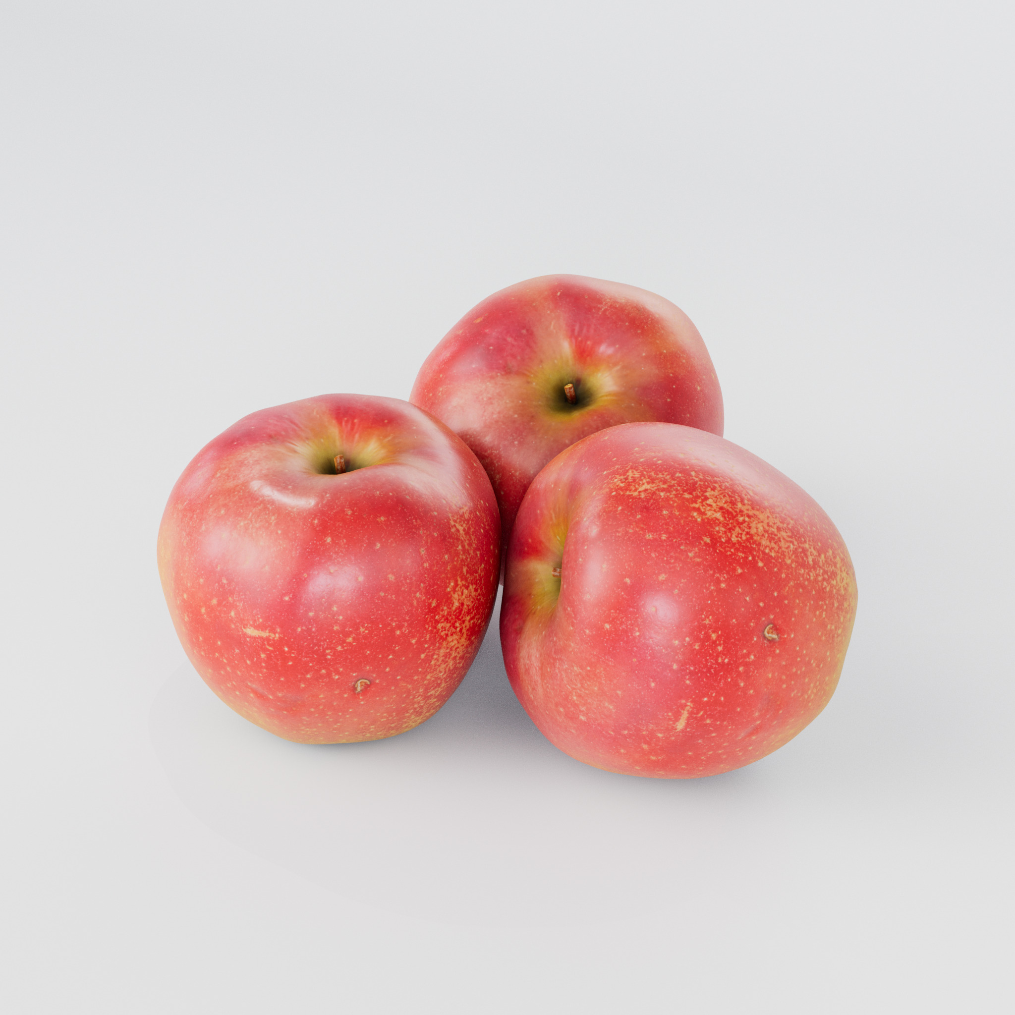 Apple 3D model Low-poly 3D model_6