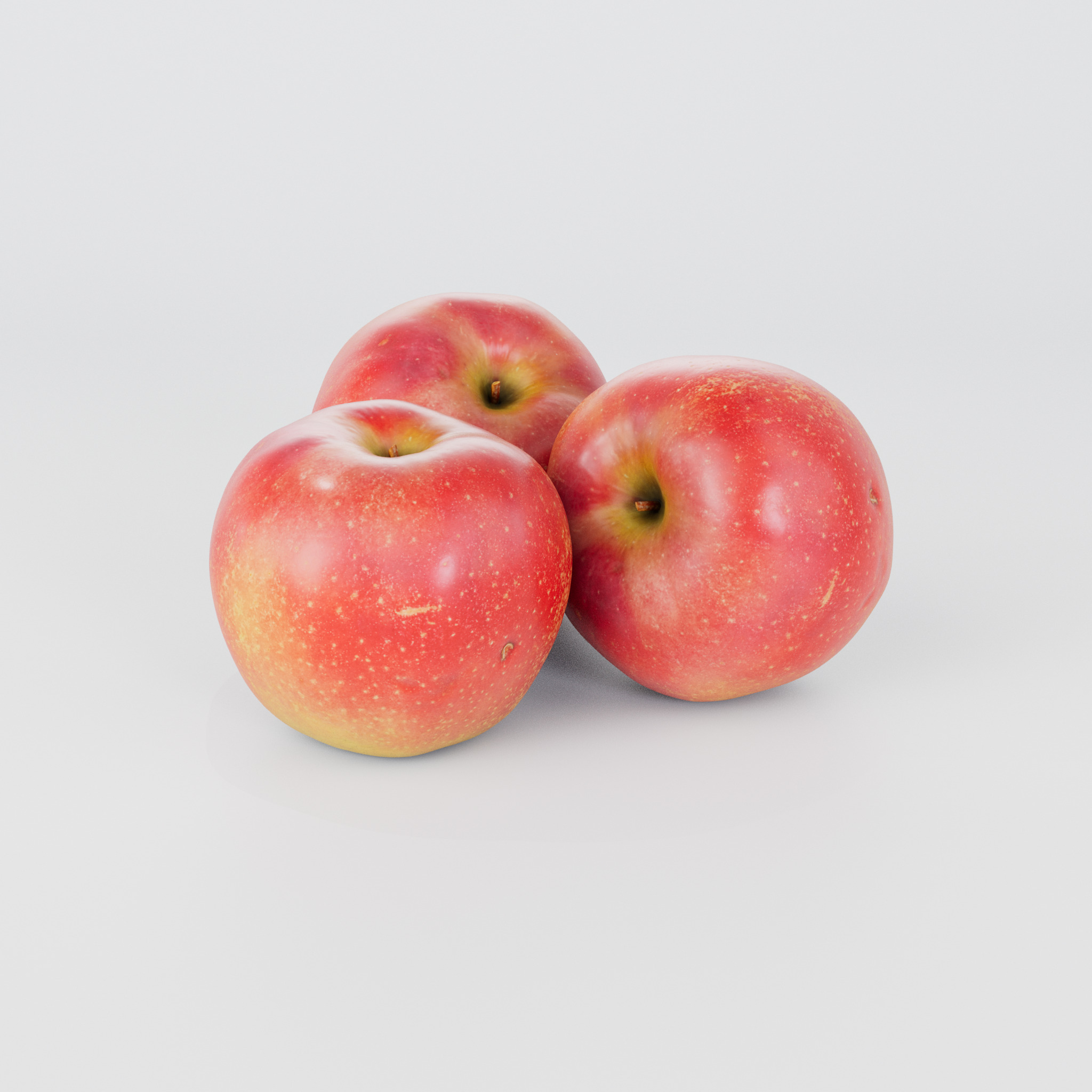Apple 3D model Low-poly 3D model_1
