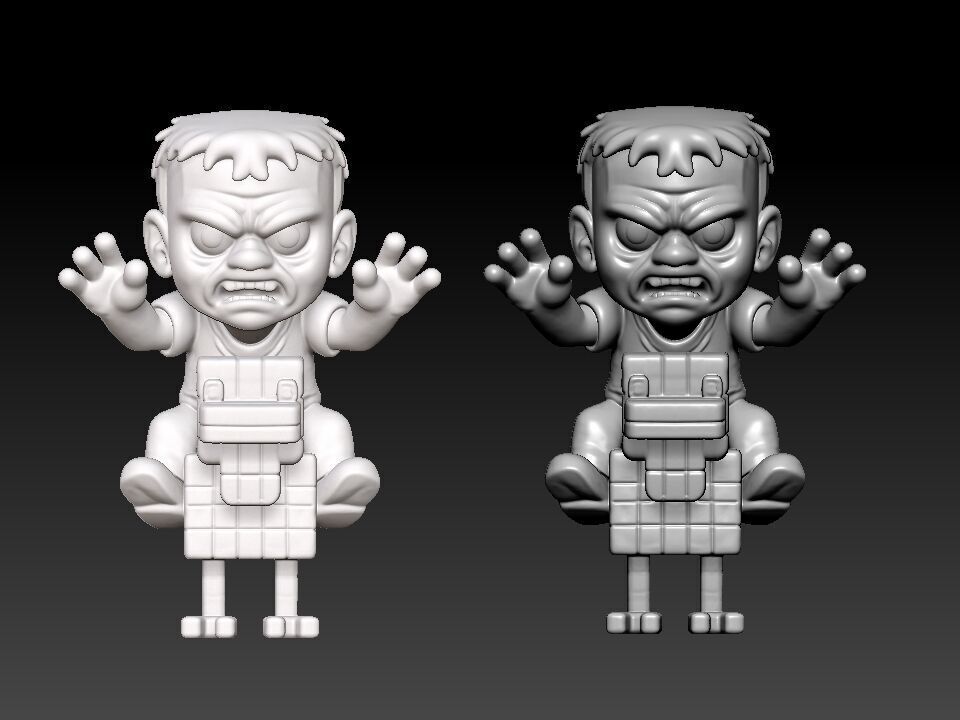 chicken jockey minecraft zombie  3D print model_2