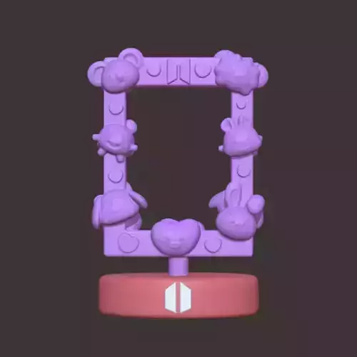 BTS BT21 Photocard Frame Stand Display 3D print model