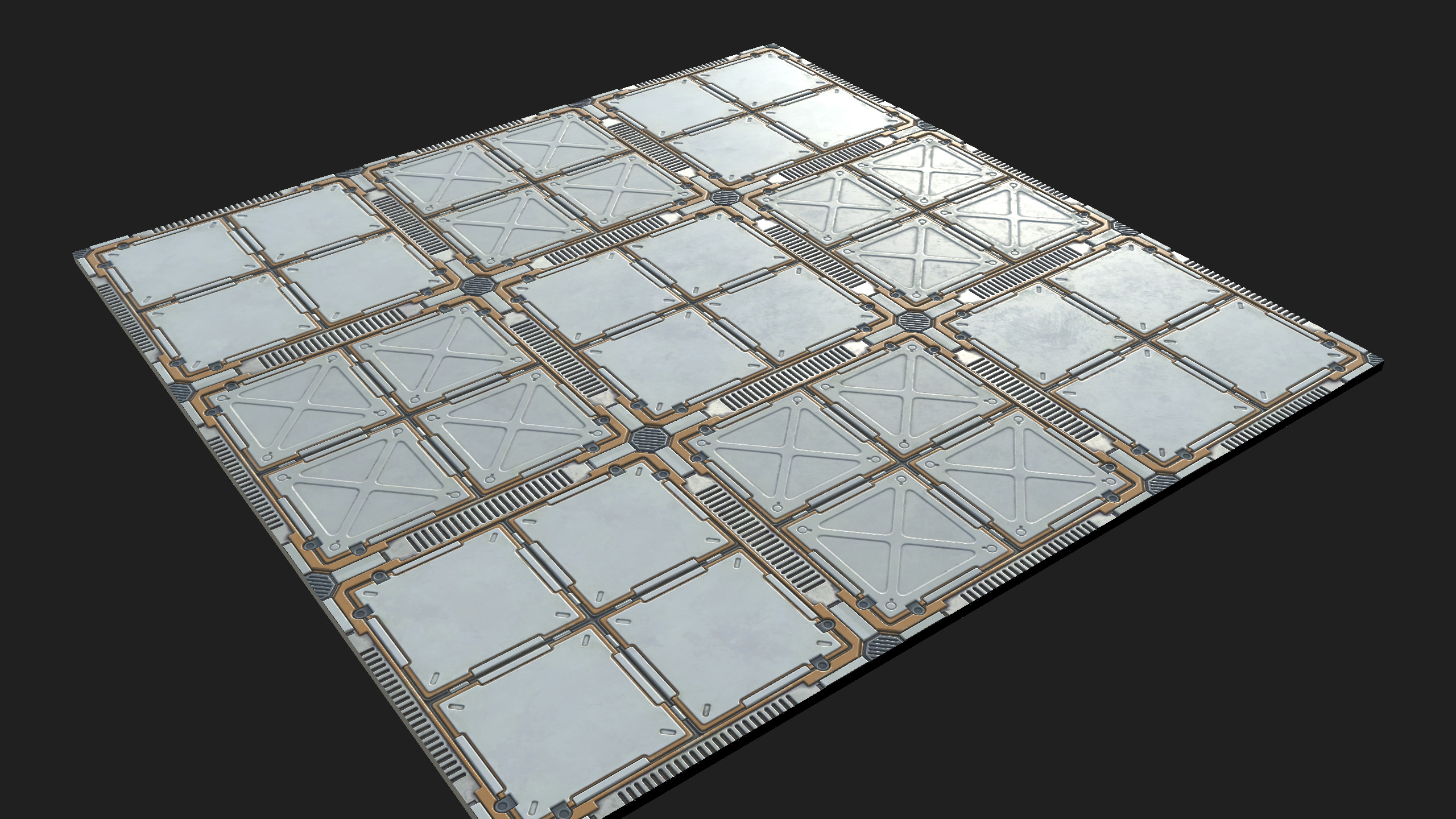 Sci-fi style interior ground deck high model PBR 3D model_20